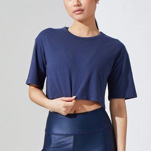 Noli Yoga - Crop Tee - Navy